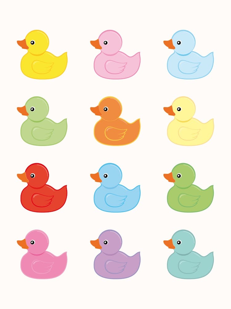 Rubber Ducks Bathroom Poster
