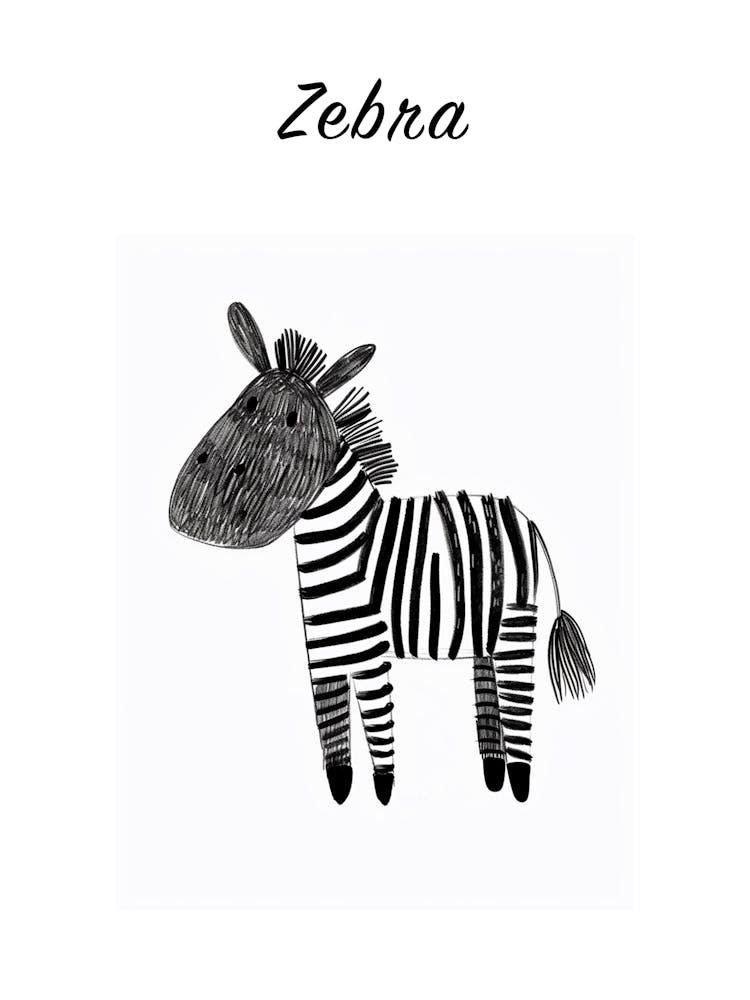 B&W Zebra 2 Poster
