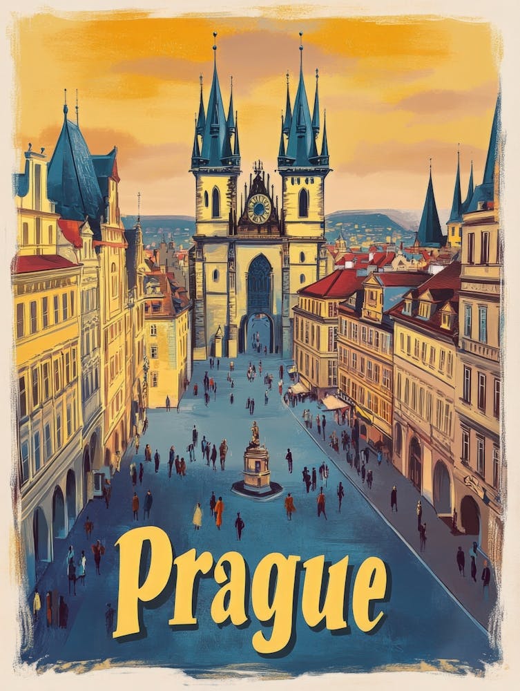 Aihrgdesign A Classic 1960s Travel Poster For Prague Showcasi 56e6aa63 6b67 4c8c 9c9d 86226a535c4a 3