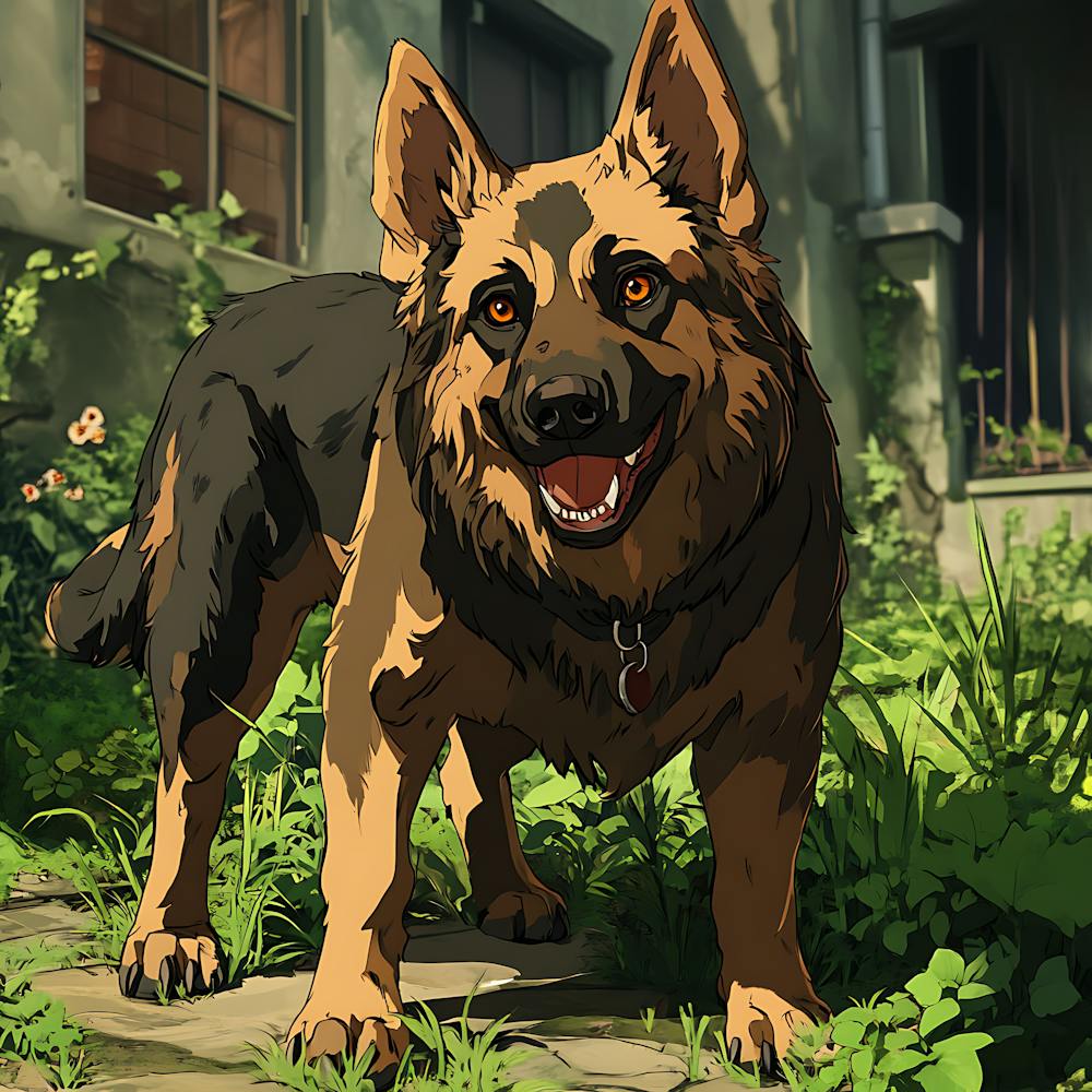 Giant Angry German Shepherd Dog 7