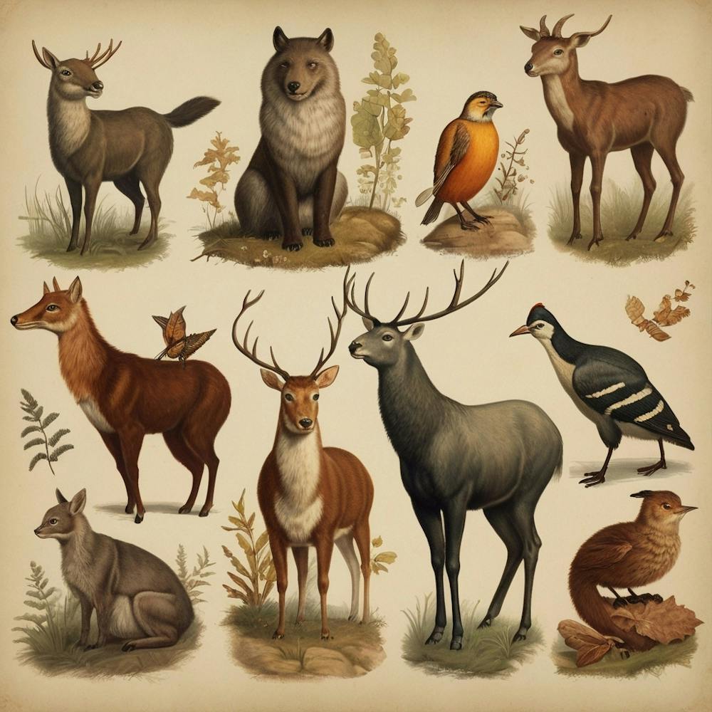 Default Default Vintage Animals For Defferent Seasons Aestethi 1 (1)