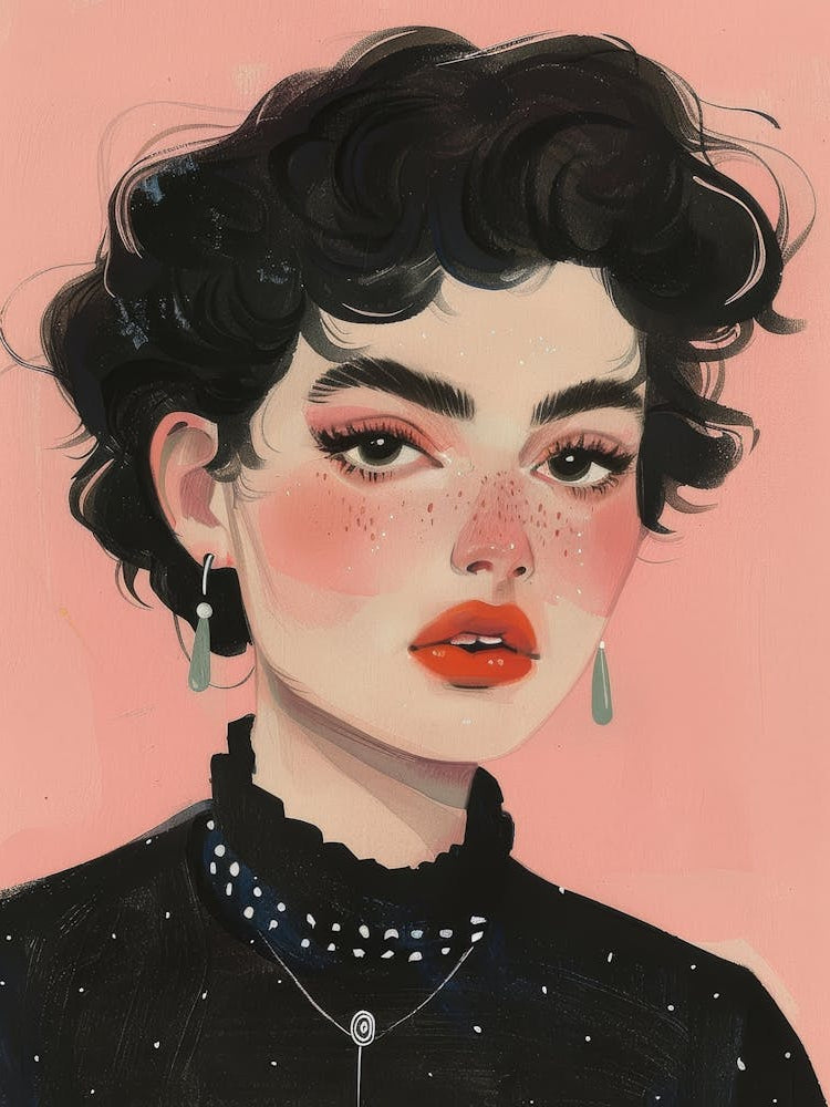 Black Girl With Red Lipstick