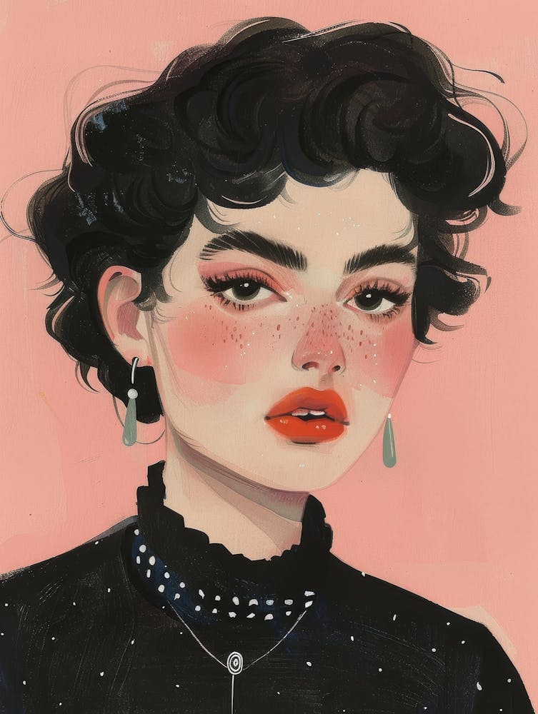 Black Girl With Red Lipstick