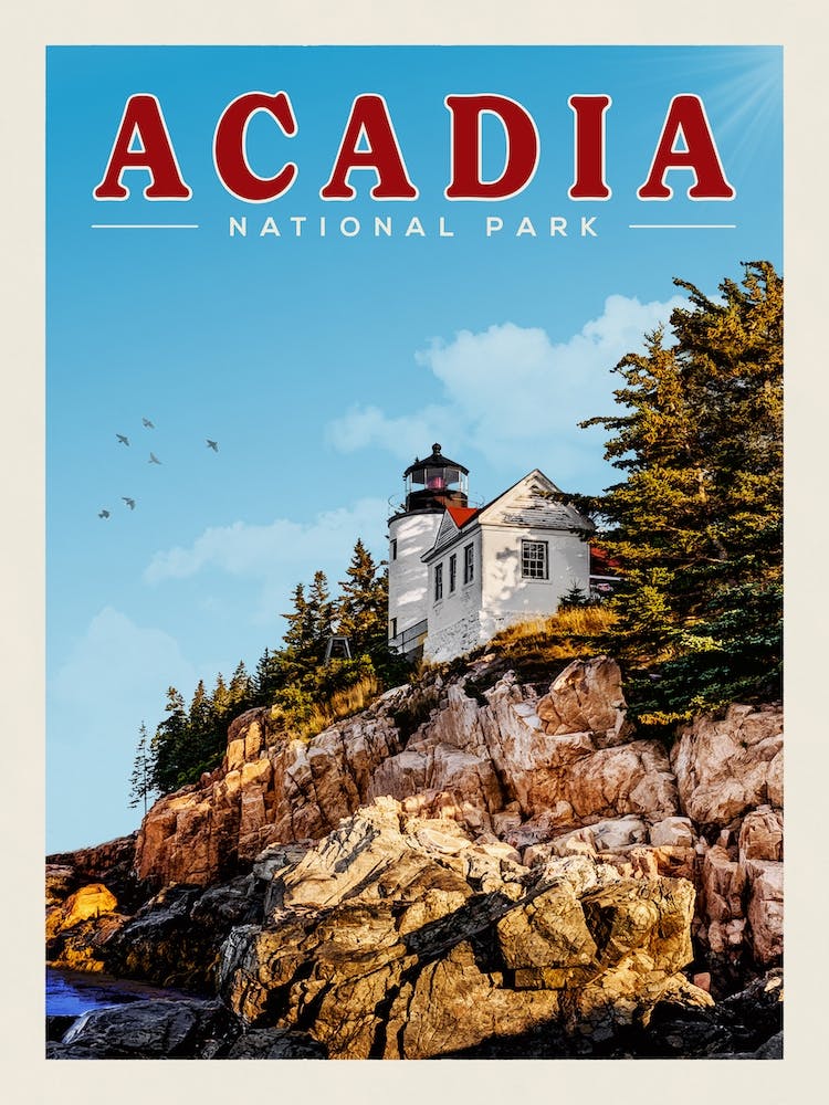 Acadia Travel Poster