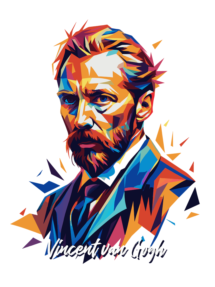 Vincent Van Gogh Portrait WPAP Pop Art