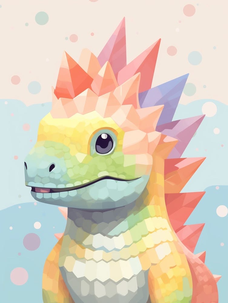 Colourful Dinosaur Stegosaurus 2