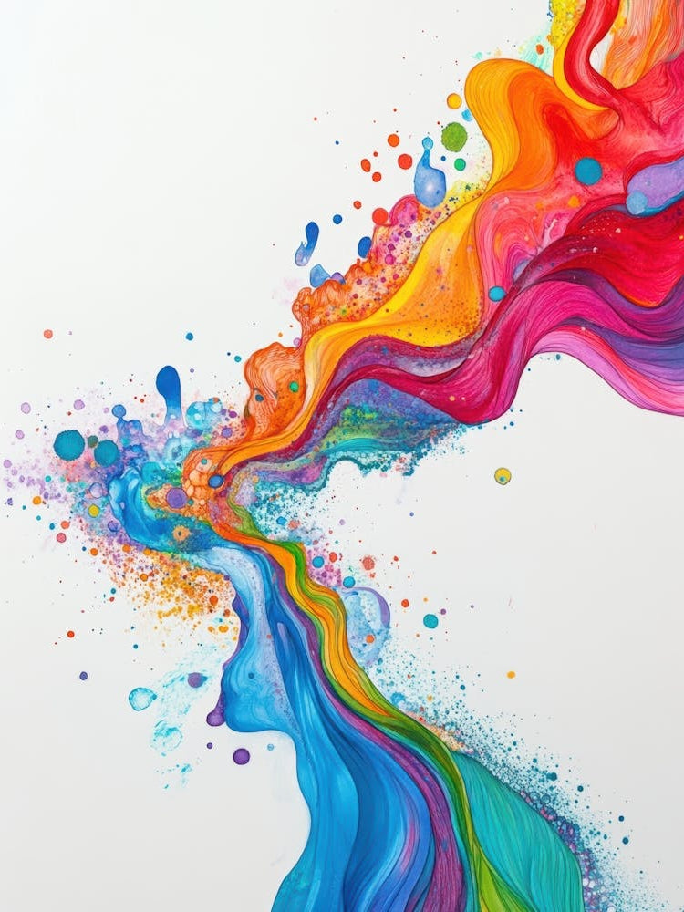 Colorful Splashes Of Paint