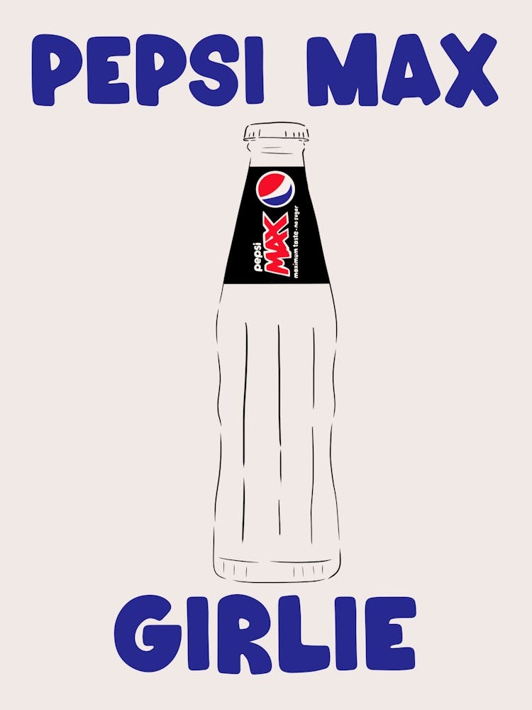 Pepsi Max Girl Minimalist Typography