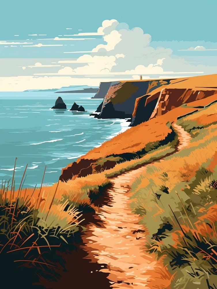 Pembrokeshire Coast Path Wales 4 Hiking Trail Landscape