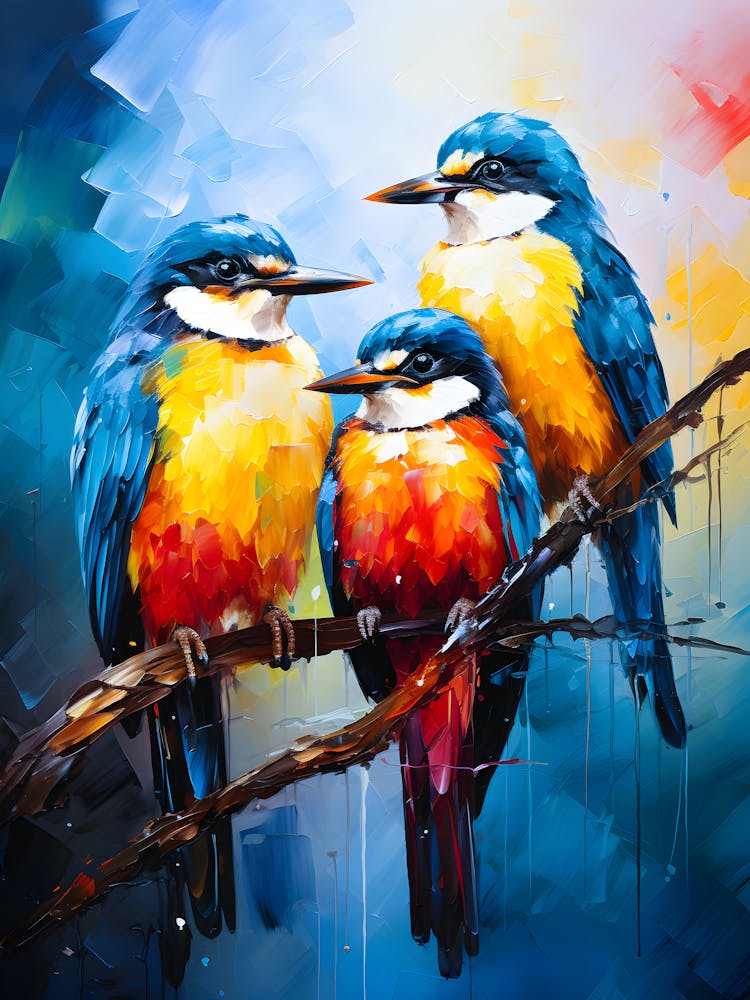 Plumed Symphony Birds In Concert