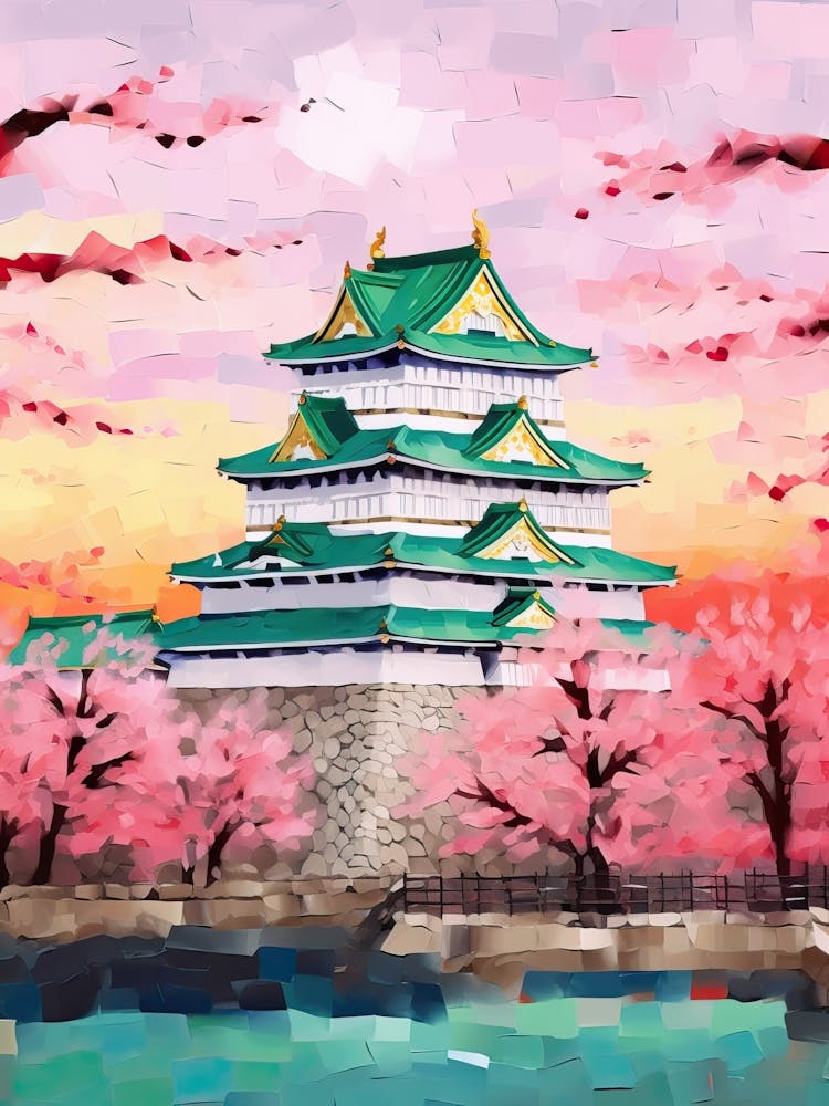 Osaka Castle Japan Travel Housewarming Painting