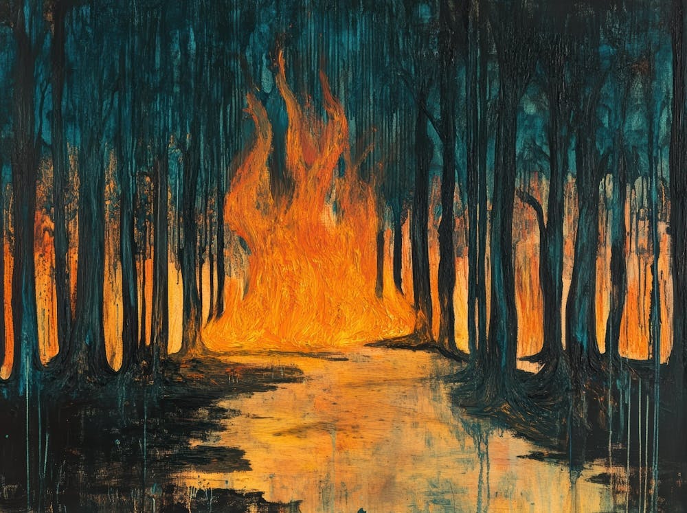 Fire In The Woods 1