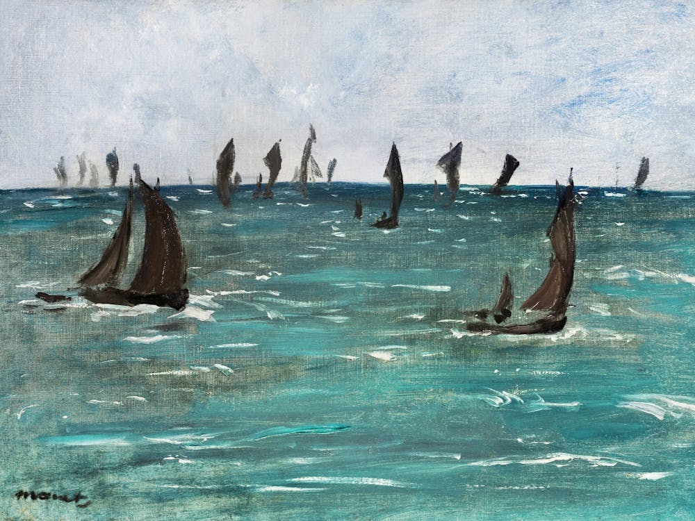 Boats At Berck Sur Mer, Édouard Manet