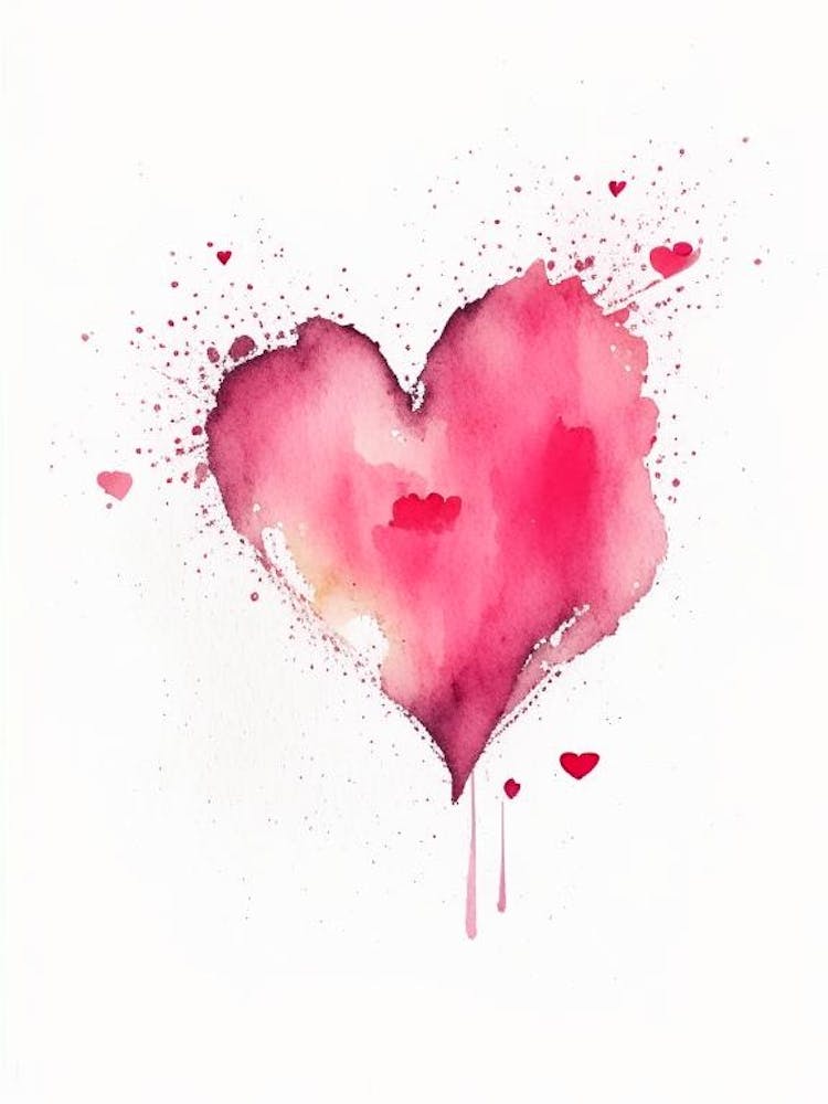 Joyful Heart 1 Symbol Minimal Watercolour
