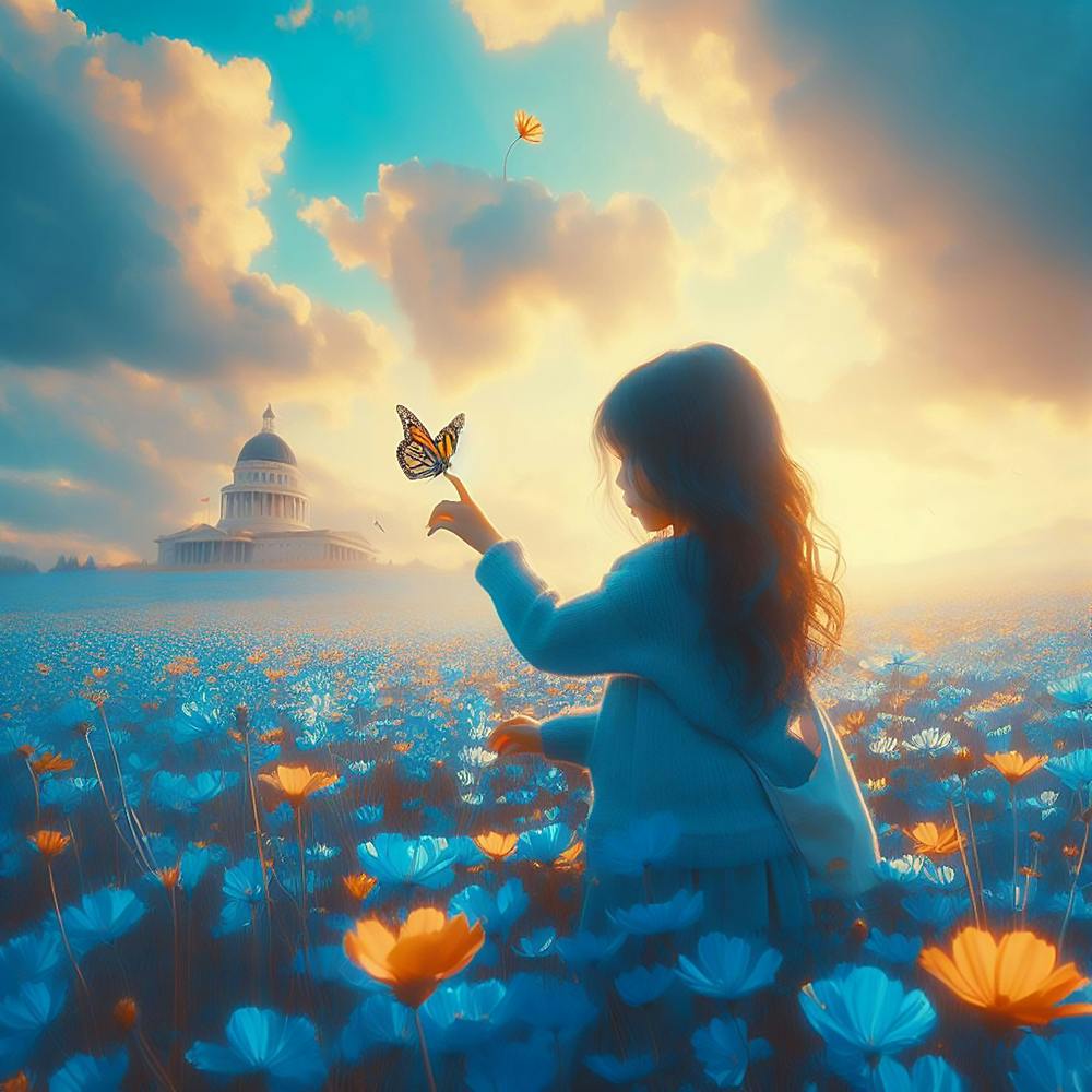 Butterfly In The Field