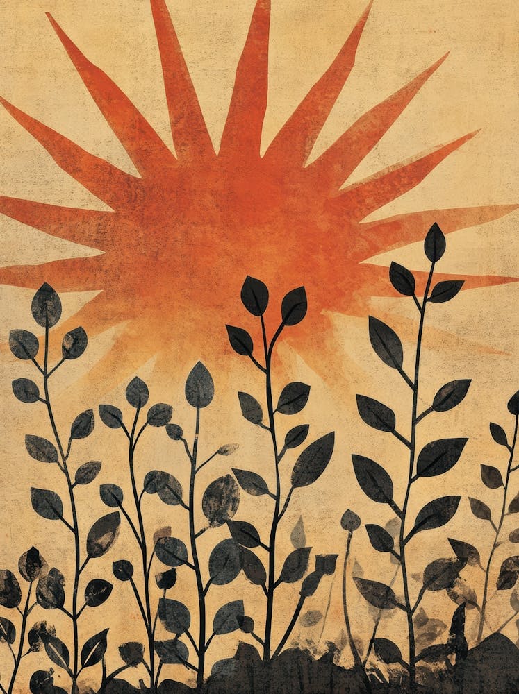 Sun Rising Over A Field 1