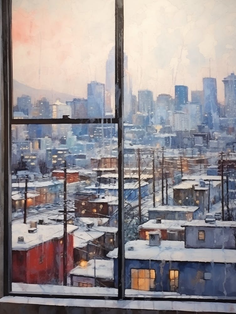 Winter Cityscape Vancouver Canada 4