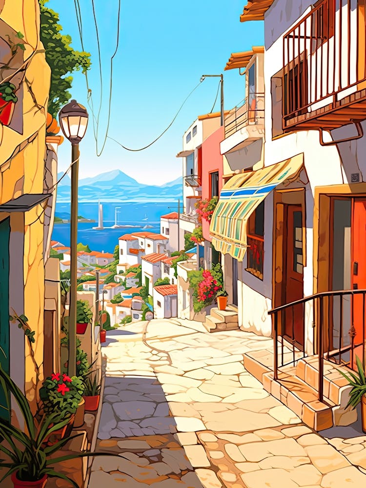 Puerto Vallarta, Mexico, Flat Illustration 4