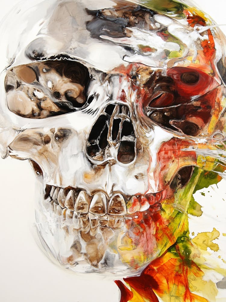 Skull With Abstract