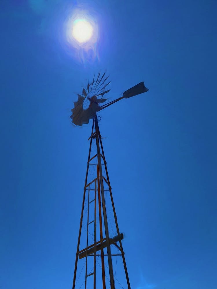 Sun Baked Windmill Of Australia