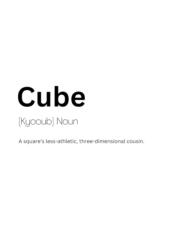 Cube Definition Meaning 1