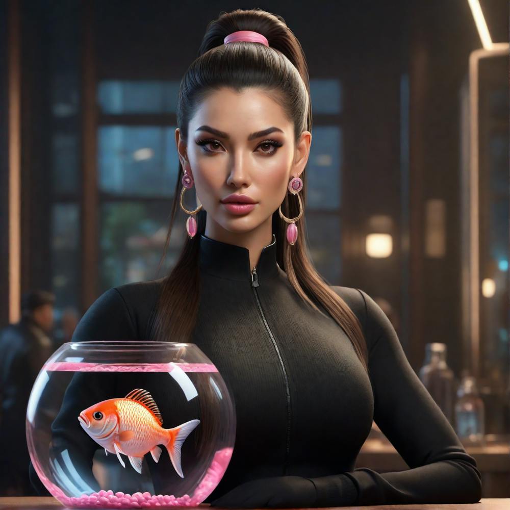 Woman With A Fish Bowl