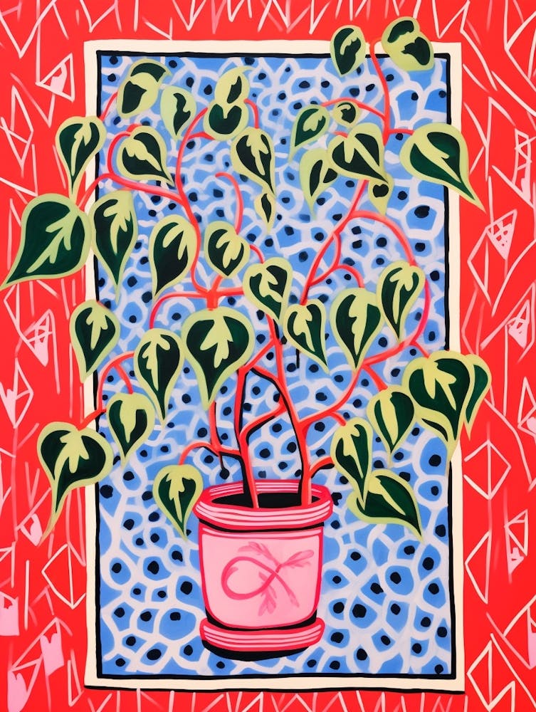 Pink And Red Plant Illustration Hoya 4