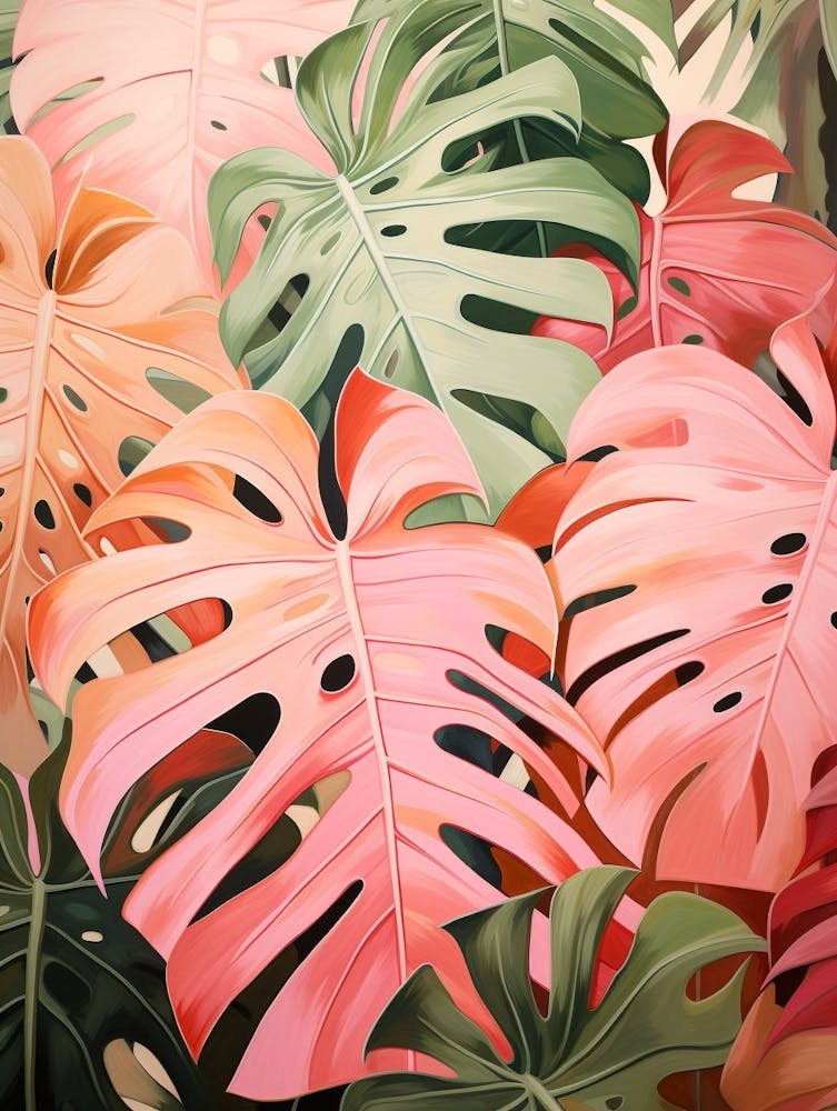 Tropical Plant Painting Monstera Deliciosa 2