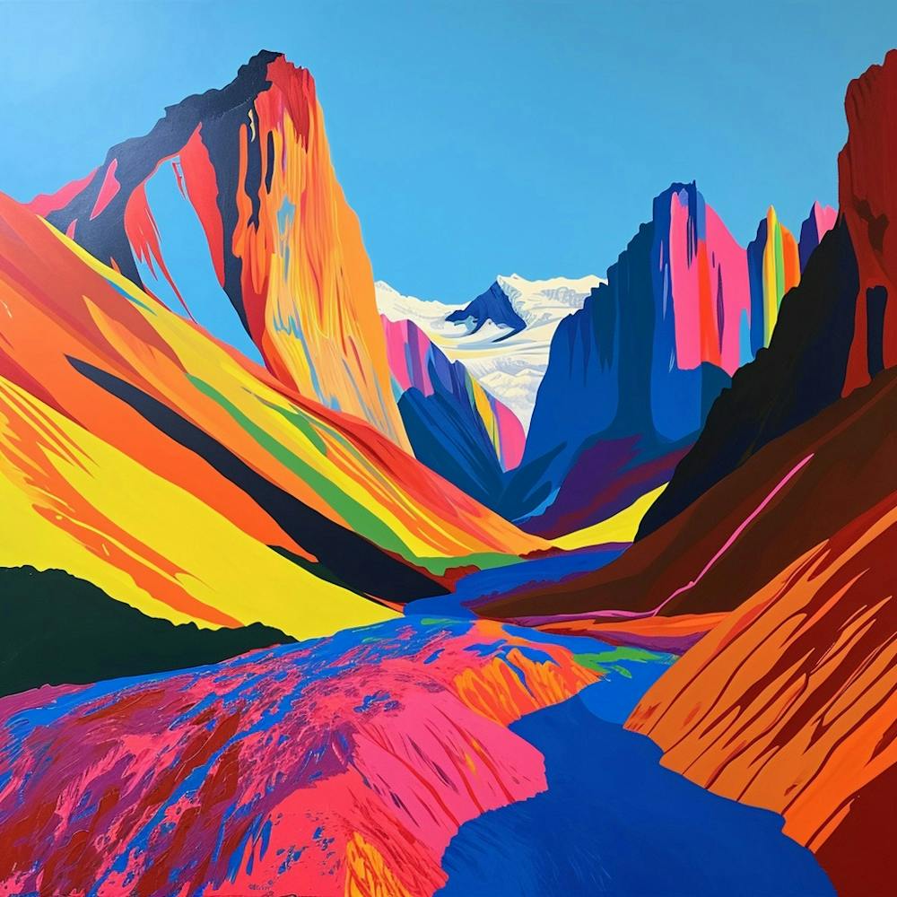 Colourful Abstract Los Glaciares National Park Argentina 1