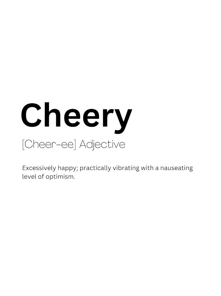 Cheery Definition Meaning