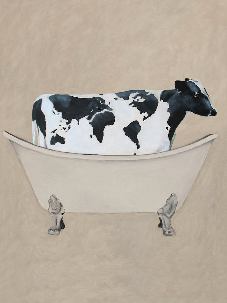 Cow In Bathtub
