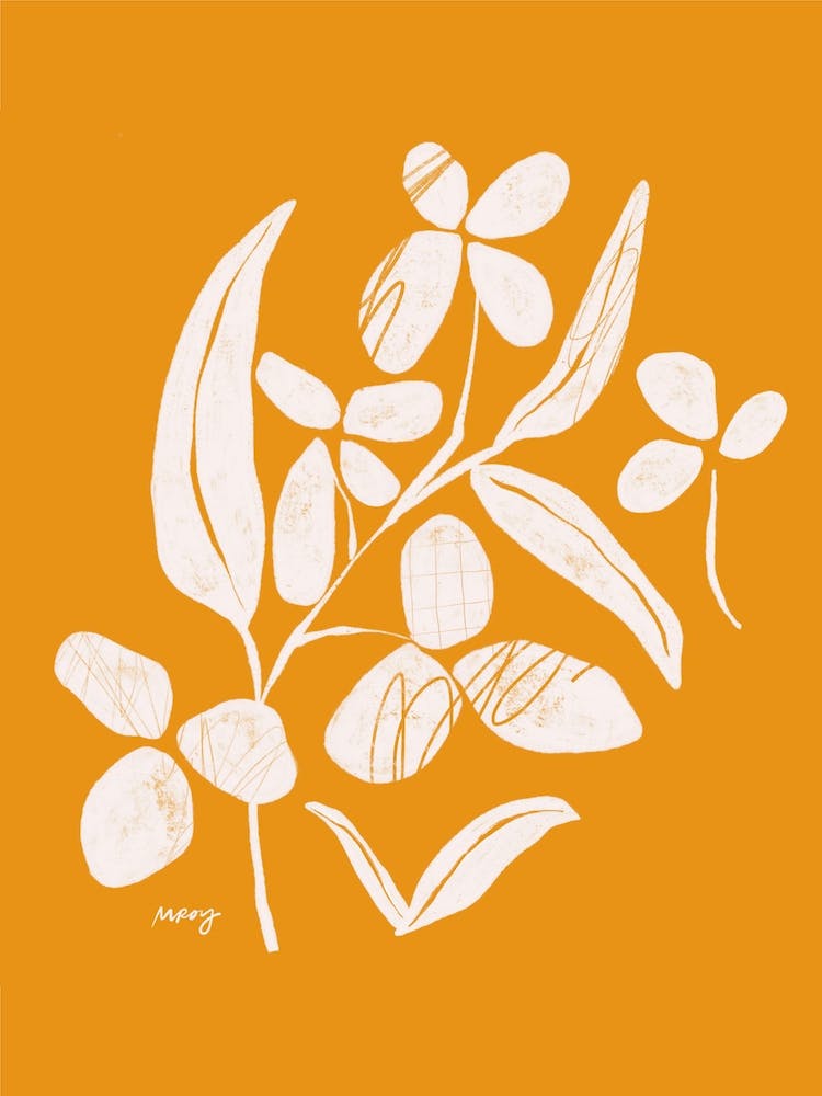 Abstract Floral Yellow   