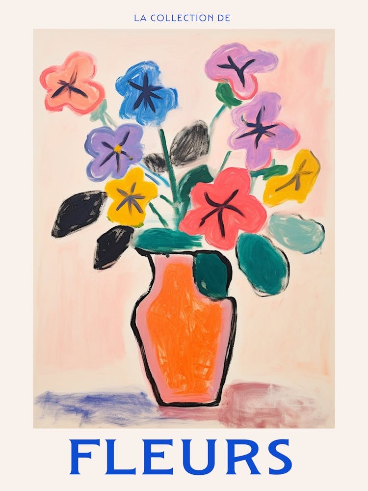 French Flower Poster Impatiens