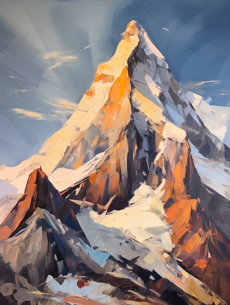Masherbrum Pakistan 3 Mountain Painting