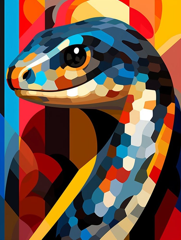Snake Geometric Abstract 4