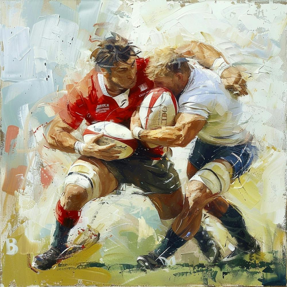 Rugby Players In Action 7