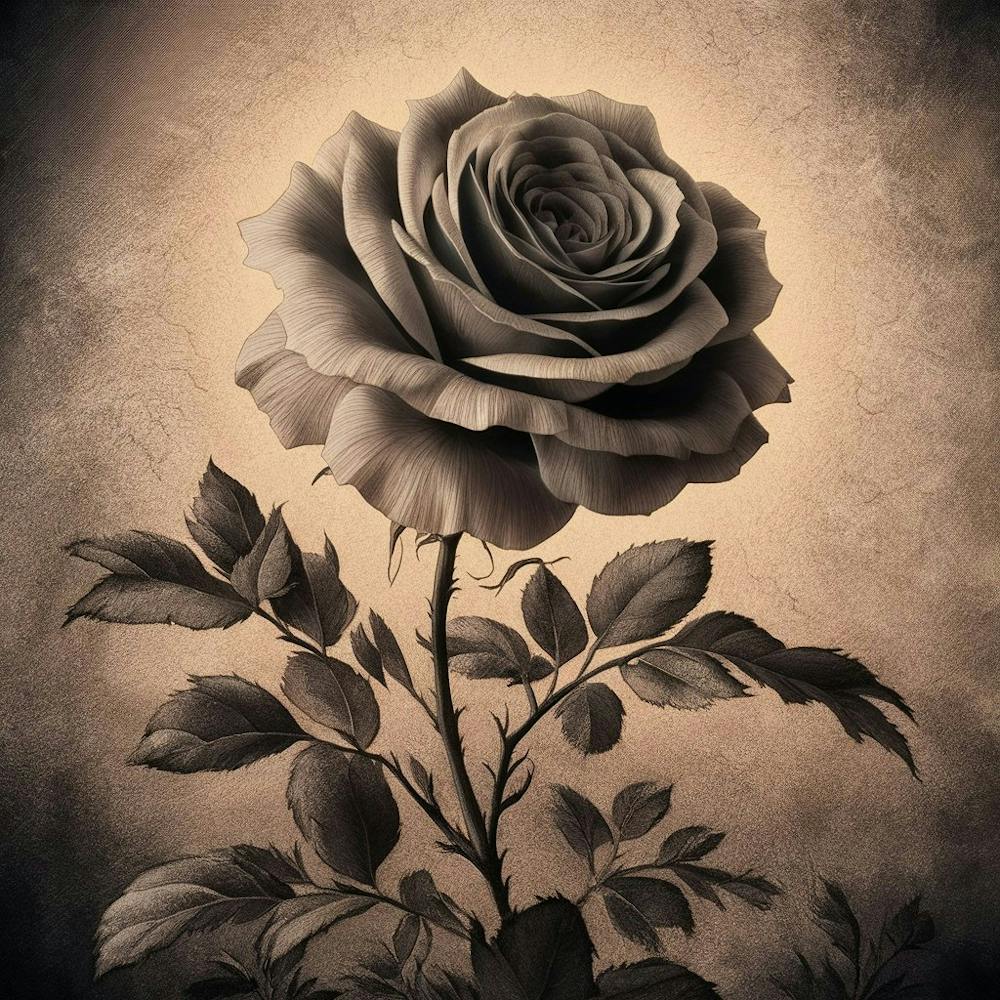 Black And White Rose