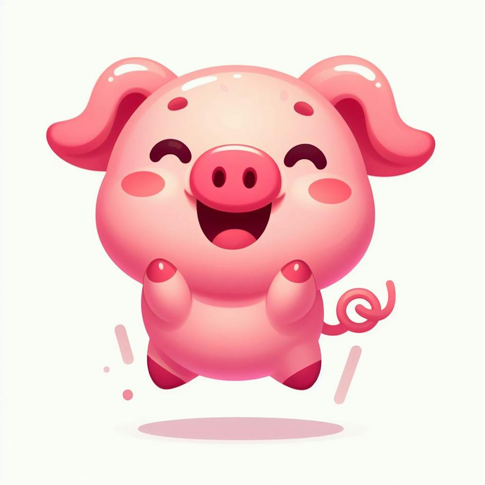 Happy pig emoji