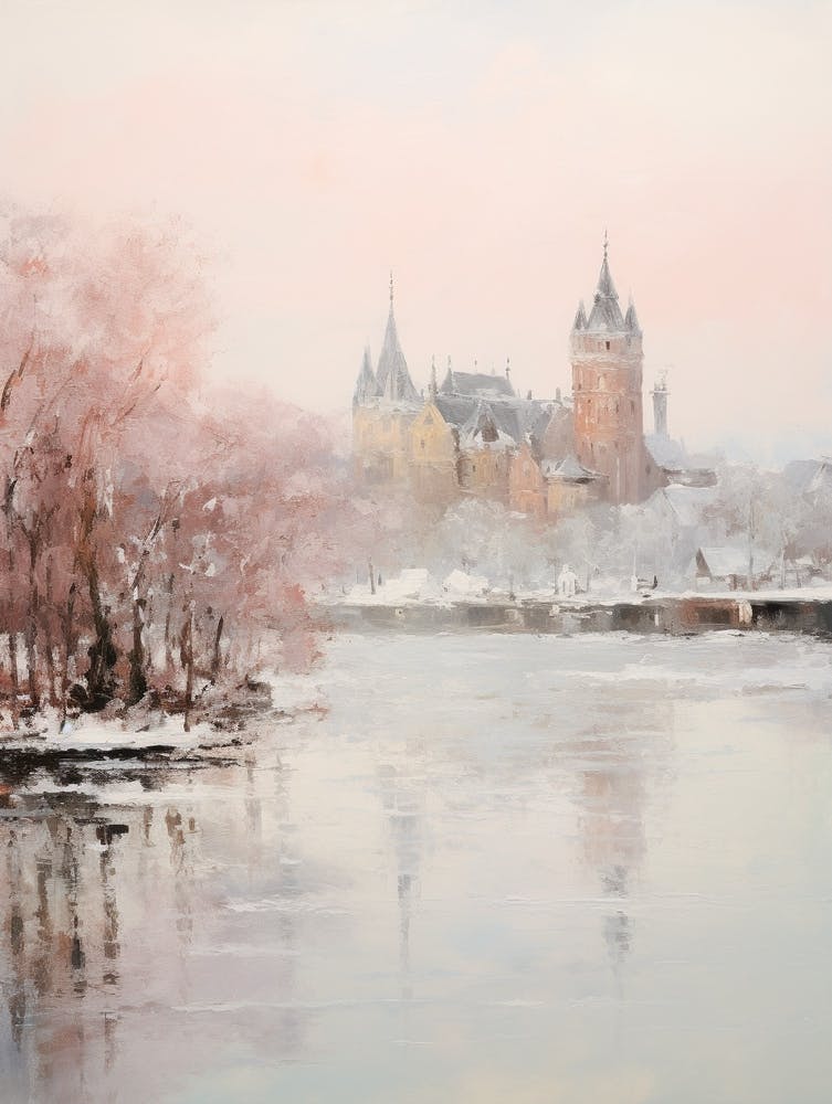 Dreamy Winter Painting Cologne Germany 1