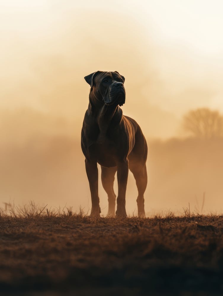 Boxer Dog.Generated AI. Wall