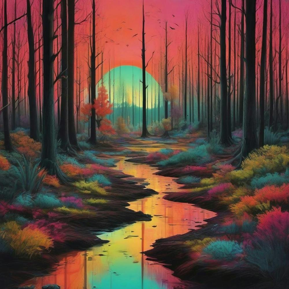 'The Forest' and sun set