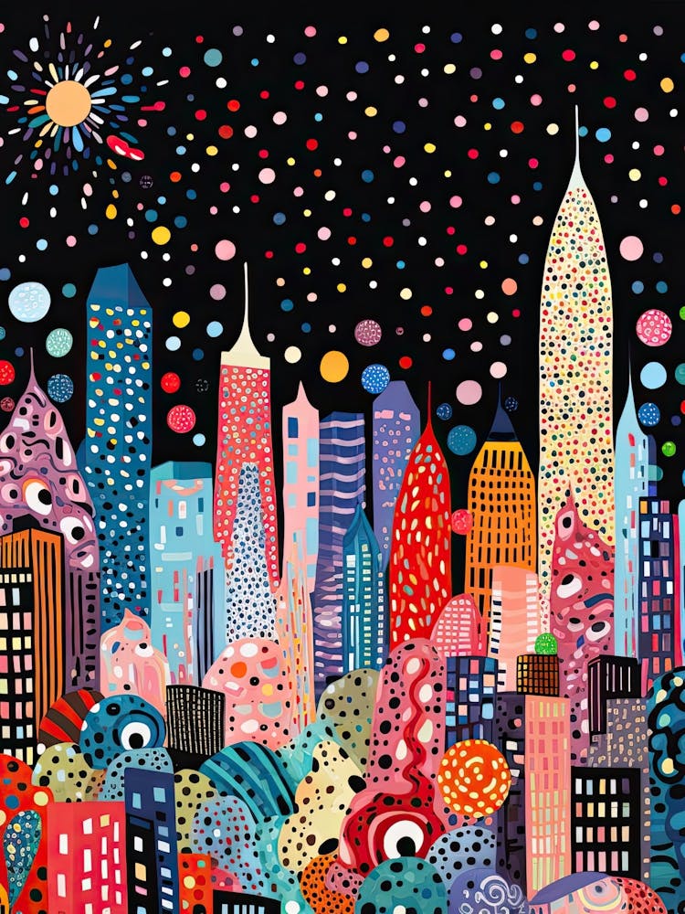 New York City, Illustration In The Style Of Pop Art 1