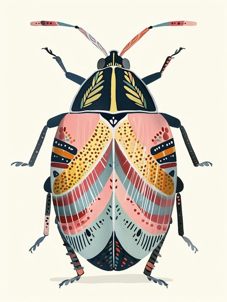 Colourful Insect Illustration Pill Bug 7