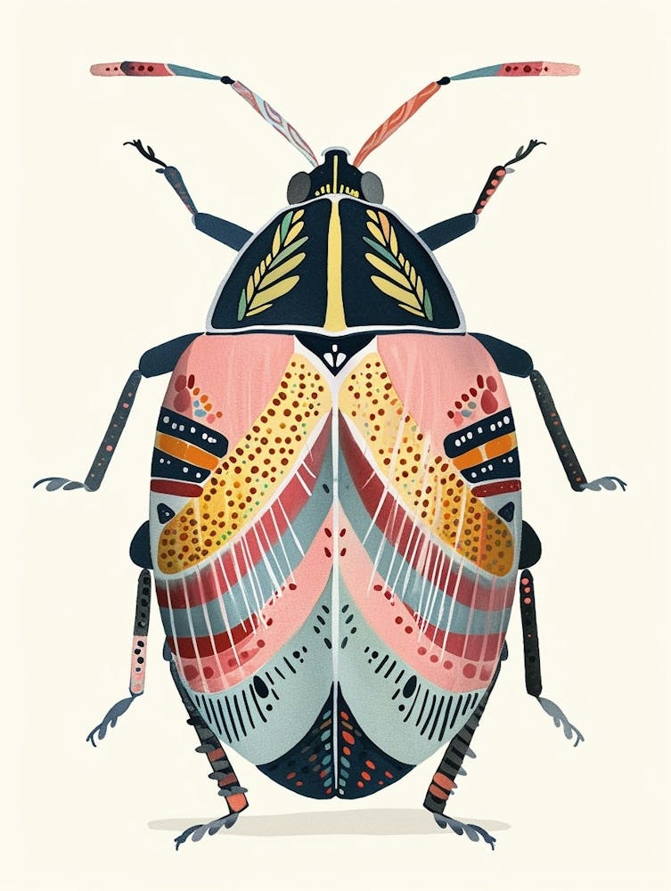 Colourful Insect Illustration Pill Bug 7