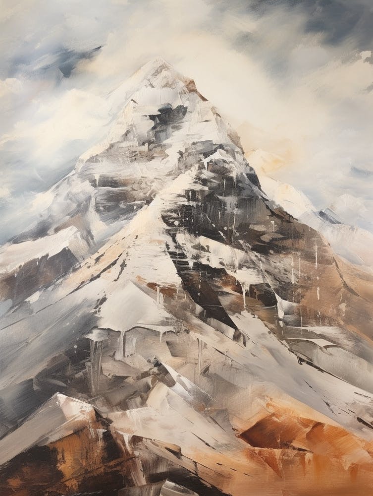Mount Everest Nepal Tibet 3 Berggemälde