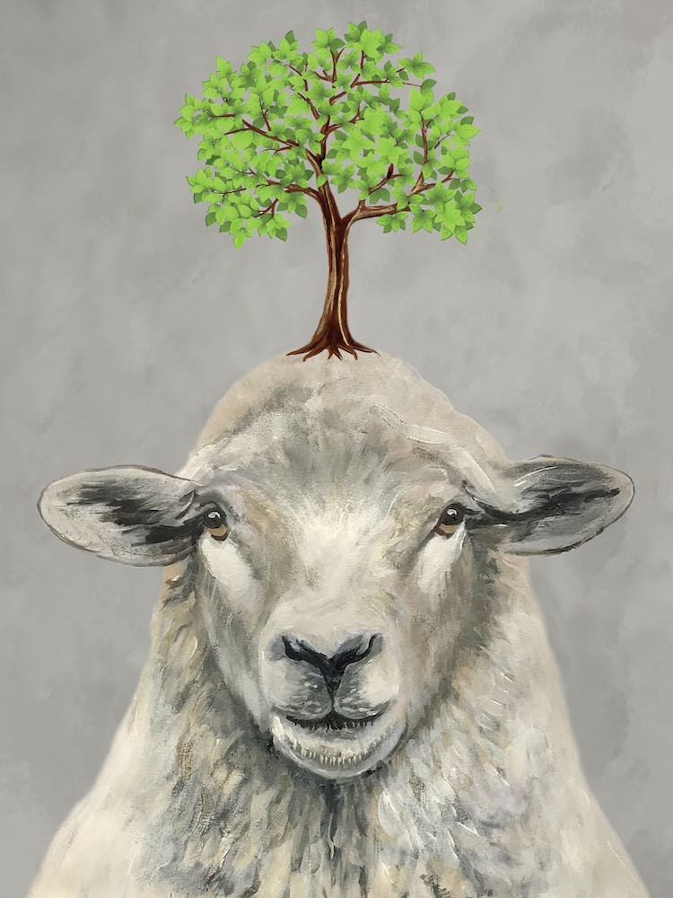 Sheep With Tree
