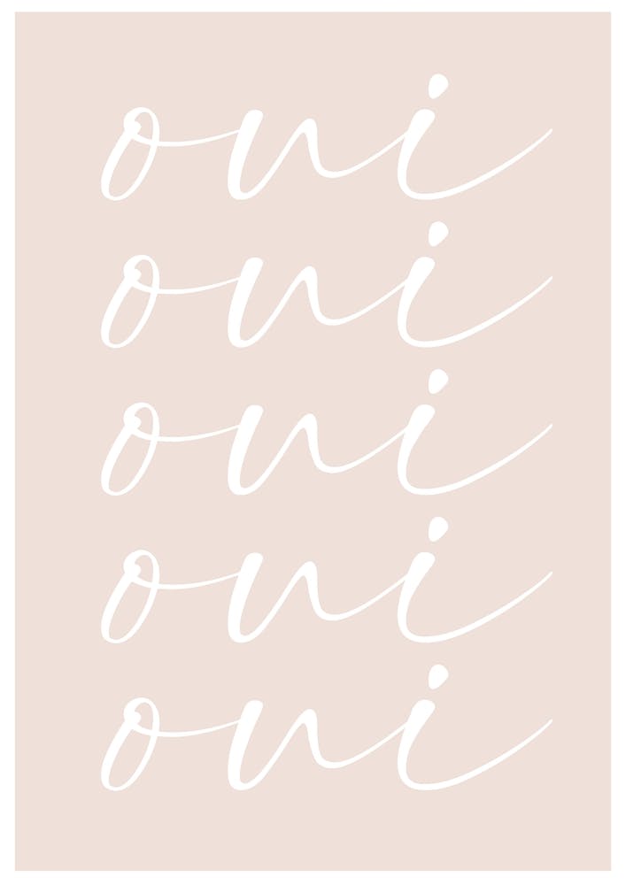 Oui Oui Oui Peach Background