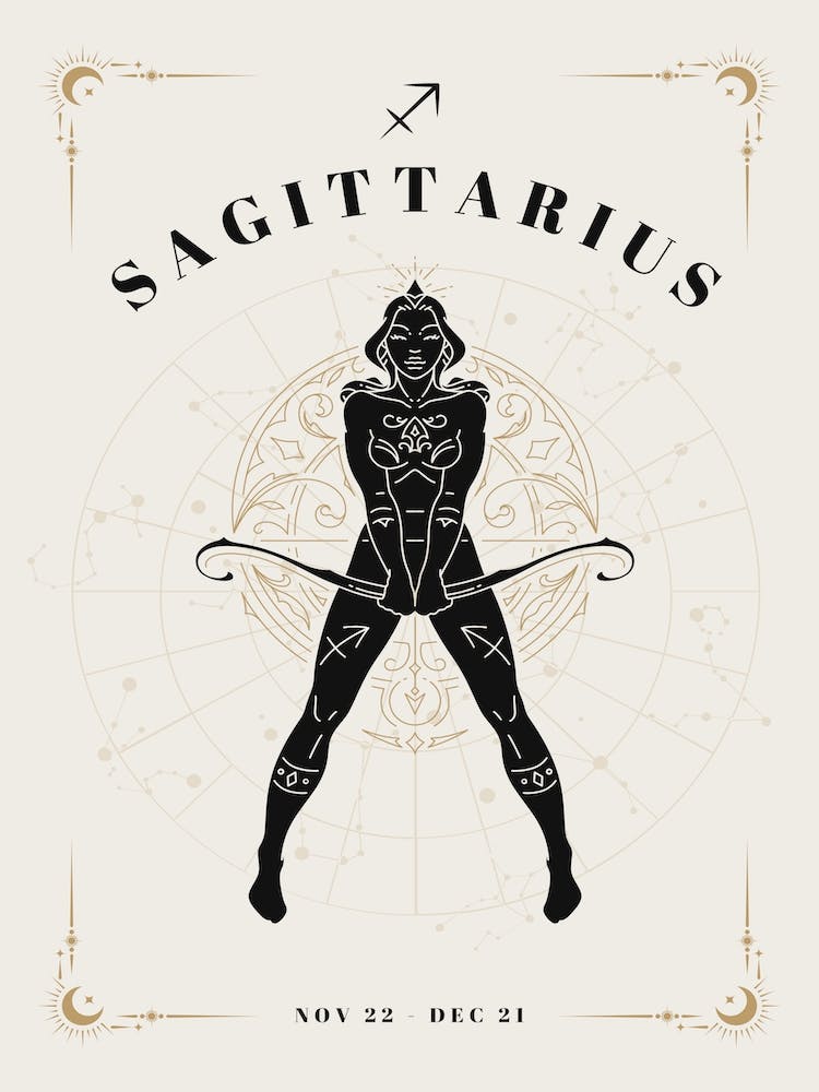 Sagittarius Zodiac Celestial Woman