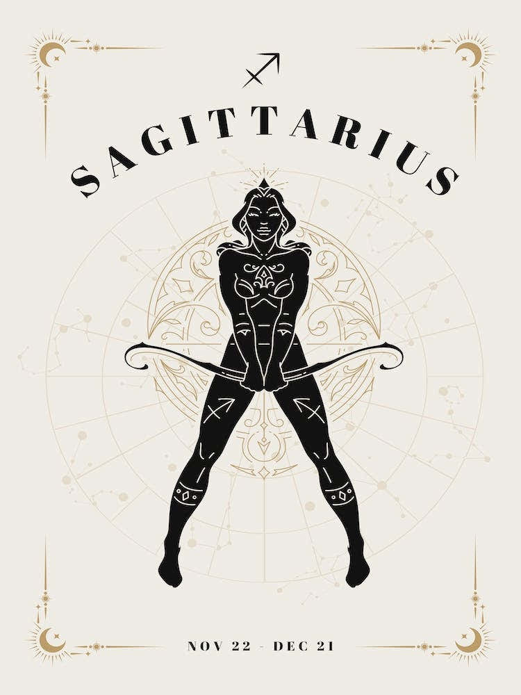 Sagittarius Zodiac Celestial Woman
