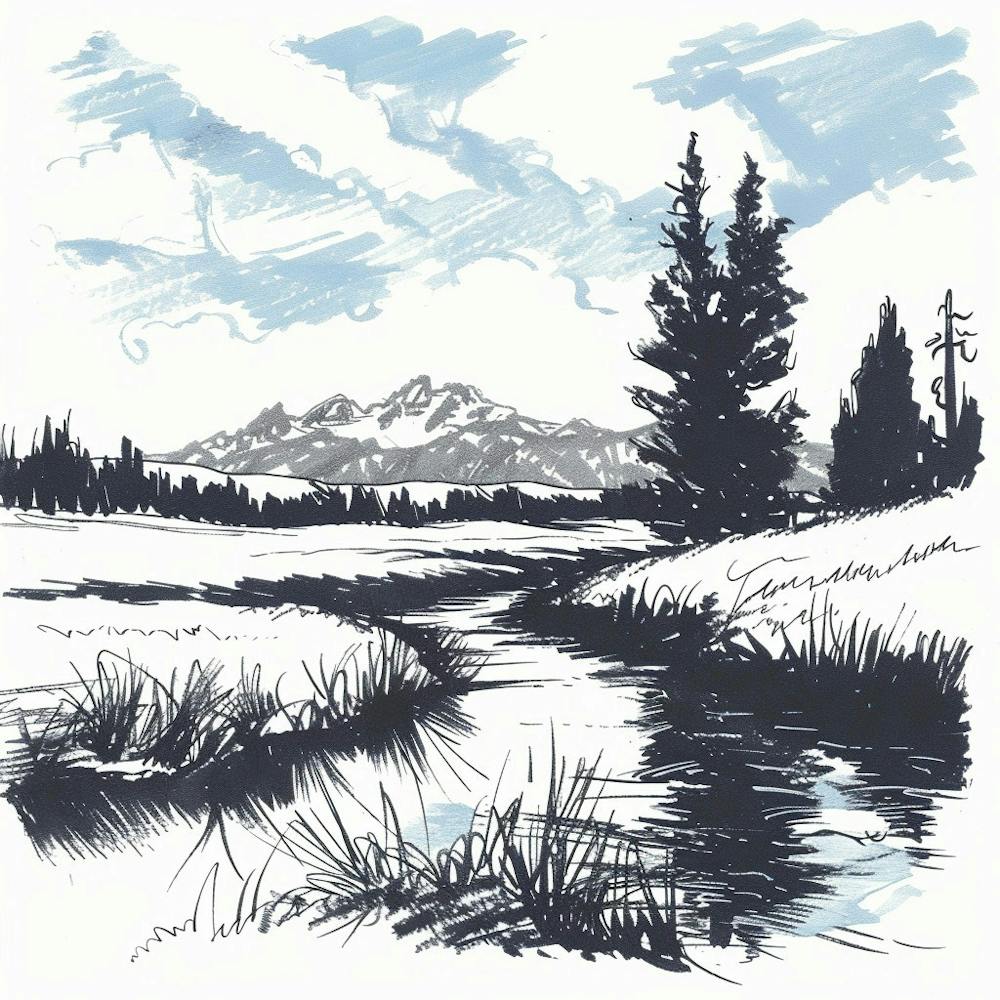 River And Mountains